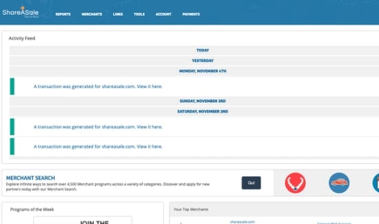 ShareSale best affiliate programs 